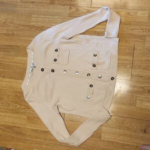 Cabi Cameo ribbed cardigan style 494 sz medium